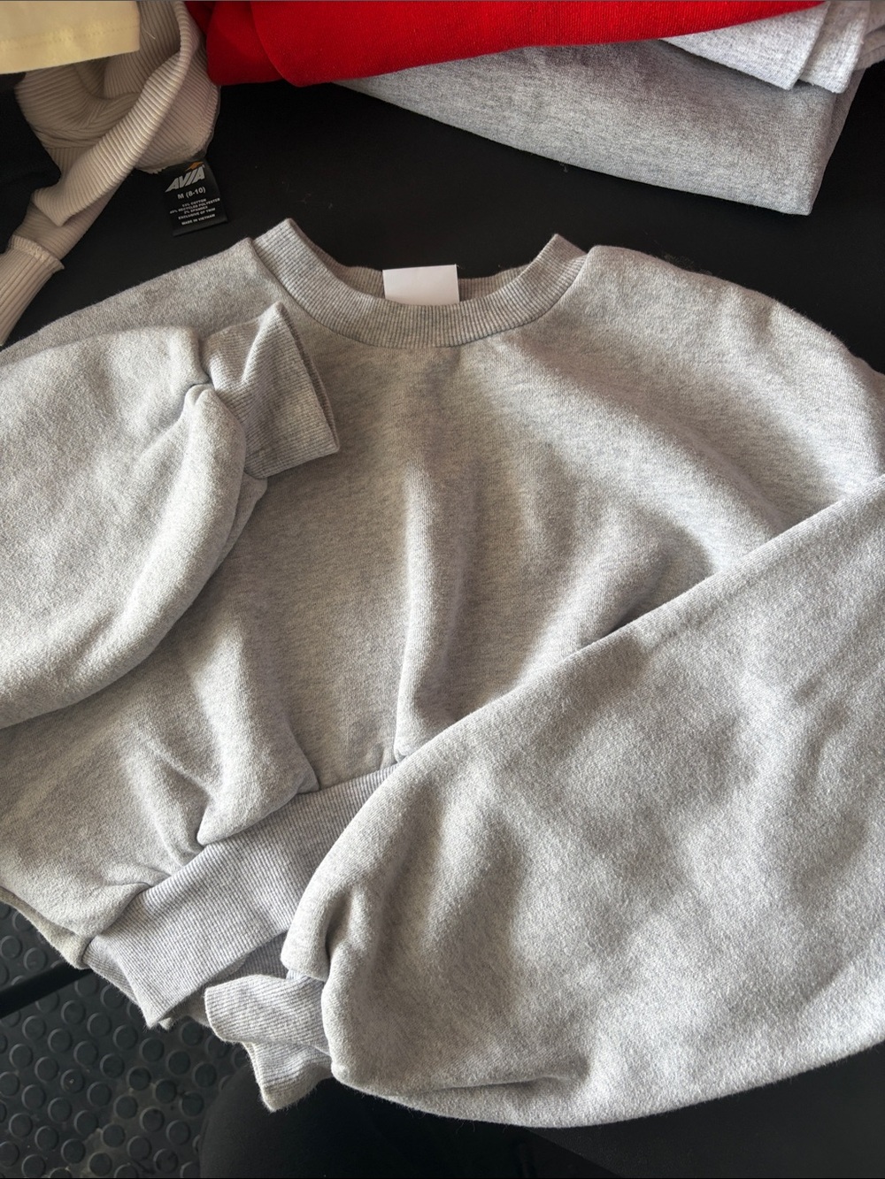 Aritzia Light Gray Crop Sweatshirt